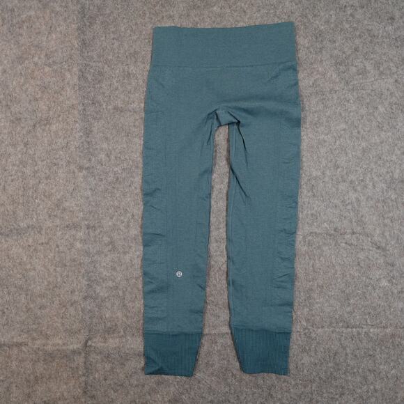 Lululemon Leggings Womens 6 To The Street 25" Blue Seamless Yoga Run Athletic - Picture 6 of 8